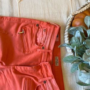 True Religion Halle mid rise Super Skinny jeans Size 25 color Orange